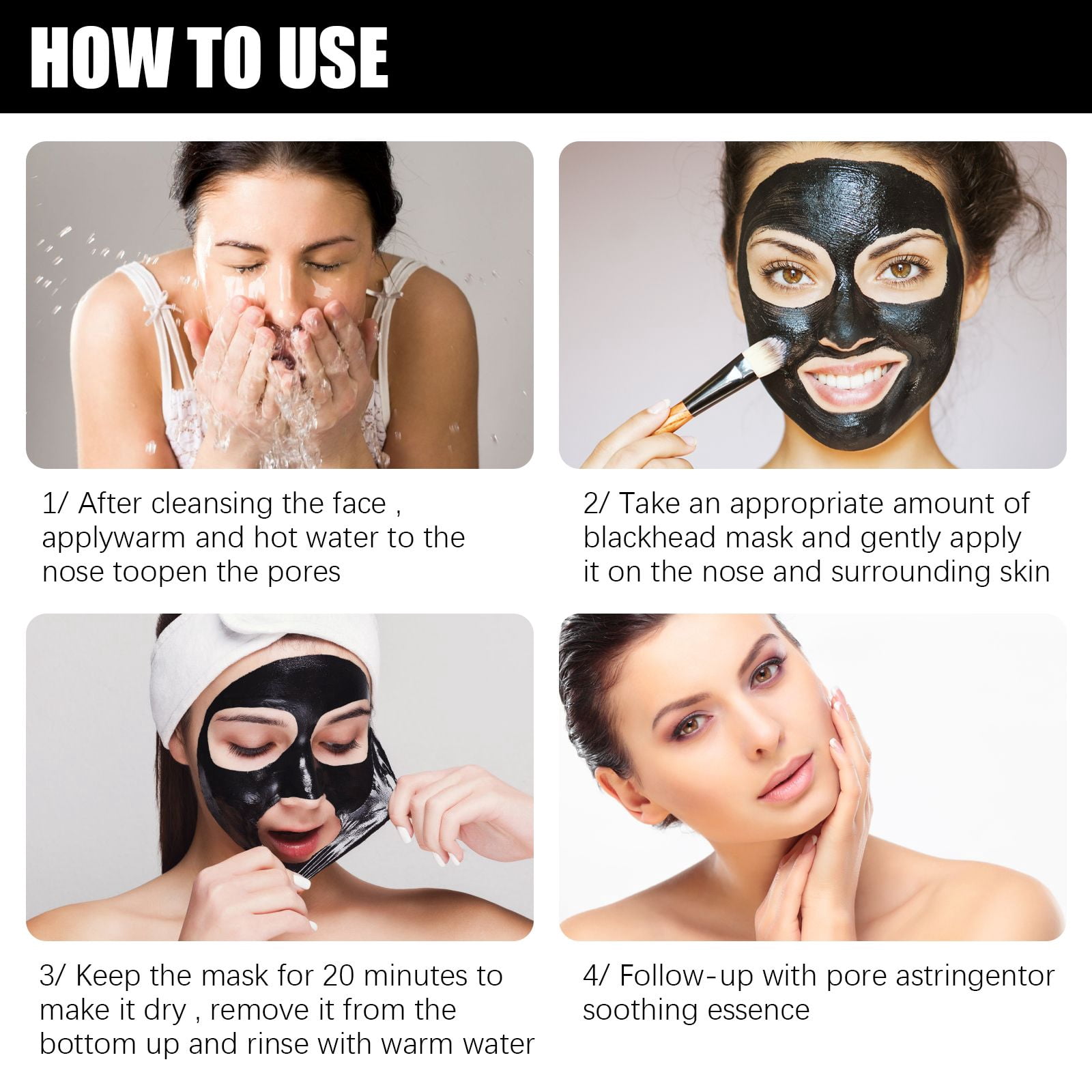 Alvantor Blackhead Remover Mask, Charcoal Peel off, Pore Minimizer, 1.05oz