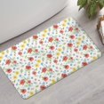 thumbnail image 2 of Pioneer Flower Floral Print Pattern Bathroom Rugs Mat, Non Slip Microfiber Bathroom Rug with Rubber Backing, Soft Mats for Bathroom Floor Tub Shower, 17"x30", 2 of 5