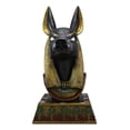 thumbnail image 4 of Black and Gold Large Ancient Egyptian God of The Dead Anubis Bust Statue 17.75"H, 4 of 6