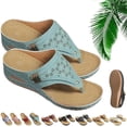 thumbnail image 1 of Sandalias deportivas de malla transpirable, zapatillas ortopédicas con cuña y soporte para arco, zapatillas de tacón con suela gruesa para mujer, 1 of 7