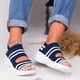 thumbnail image 4 of WILLBEST Sandalias Flexibles Para Mujer Con Tacón Medio De Malla Y Puntera De Goma Deportiva Con Plataforma Cubierta, 4 of 6