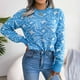 thumbnail image 4 of Puntoco Suéter Mujer Invierno Casual Color Sólido Manga Larga Cuello Redondo Jersey Top Navidad Liquidación Puntoco Puntoco-843, 4 of 7