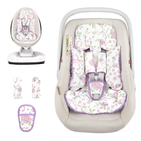 Inserto para Silla de Auto Infantil SWESEN con 3 Fundas para Arnés en Morado