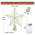 thumbnail image 2 of Christmas Tree Topper with Led Lights, Lighted Up Tree Topper 3D Geometric Star Glitter Tree Topper Battery Powered Brilliant Christmas Tree Top, Seasonal Lighting Christmas Tree Decoration, 2 of 10