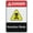Warning Sign 4, variant on Notice Take This Stairwell Down To Tornado Shelter Sign 8"x12", Tin Sign Great Wall Decor for Garden Yard Home Business Safety Area, Indoor Outdoor Use