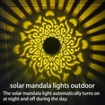 thumbnail image 3 of Solar Mandala Lights, Metal Solar Powered Outdoor Deck Step Wall Lights, Waterproof Fence Light for Garden Post Patio Backyard Yard Decor (4 Pack), 3 of 7