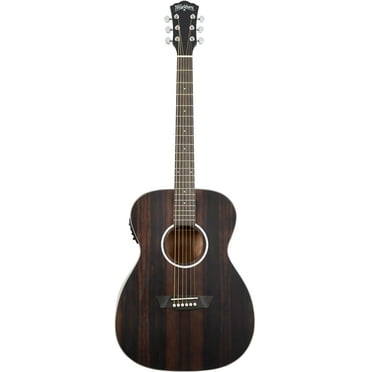 Washburn Deep Forest Folk Acoustic/Electric Guitar - Striped Ebony - DFEFE-U
