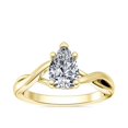 thumbnail image 1 of 1.00 Carat Excellent Pear Cut Real Diamond New Design Solitaire Ring for Wedding Solid 18K Yellow Gold Size 11, 1 of 1