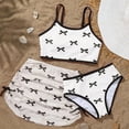 thumbnail image 5 of BOBOGOJP Girl's Floral Swimsuit Cute V Neck Bikini Set High Waisted Bathing Suit Sheer Mesh Cover Up Skirt White for Size 5-6 Years, 5 of 8