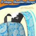 thumbnail image 5 of Paisley and Damask Blue Pattern 17" Waterproof Oxford School Backpacks for Teens, S-Shape Padded Straps, for School, Travel, Hiking, Camping, 5 of 5