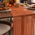 thumbnail image 6 of Thanksgiving Table Runner, Farmhouse Table Runner with Boho Gauze Texture for Fall Table Decor, Neutral Table Runner for Dining Table Decor, Autumn Table Runner 118 Inch, 6 of 9