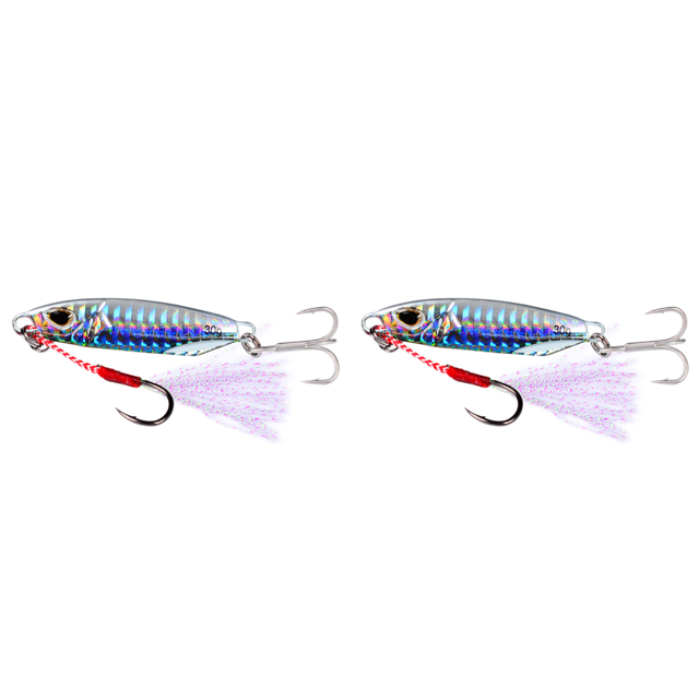 Señuelo de pesca 30g 65mm mar Metal lentejuelas placa de hierro fundido largo (LF094E)