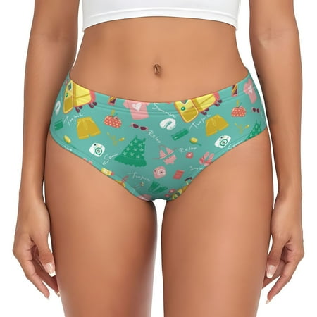 Womens Underwear - Happy summer No Show Seamless Underwear for Women  Soft Stretch Womens Panties  Hipster Ladies Panties Bikini Underwear Briefs
