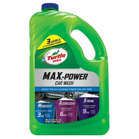 Turtle Wax 50597 Max-Power 3 Levels of Cleaning Car Wash, 100 (Best Liquid Car Wax 2019)