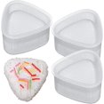 thumbnail image 1 of Moule à Riz Sushi 4 Pack, Moule à Riz Triangle Outils de Cuisson Diy, Antiadhésif (Transparent, triangle-L), 1 of 8