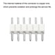 thumbnail image 4 of Conector de tira LED de 6 pines a 6 pines Uxcell, cable de extensión de barra de luz sin soldadura, blanco 10 piezas (distancia de 2 mm), 4 of 5
