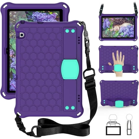 Kids Case for Huawei MediaPad T5 10, Kids Friendly Light Weight Non-Toxic EVA Shockproof Case with Hand Grip, Shoulder Belt for Huawei Mediapad T5 10 10.1 inch 2018 Tablet