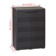 thumbnail image 4 of vidaXL Garden Storage Cabinet with 1 Shelf Black, 4 of 5