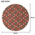 thumbnail image 6 of Red Hedgehog Pattern Round Tablecloth 60"x60",Wrinkle Wipeable Table Cloth for Kitchen Dining Room Picnic Patio Party, 6 of 6