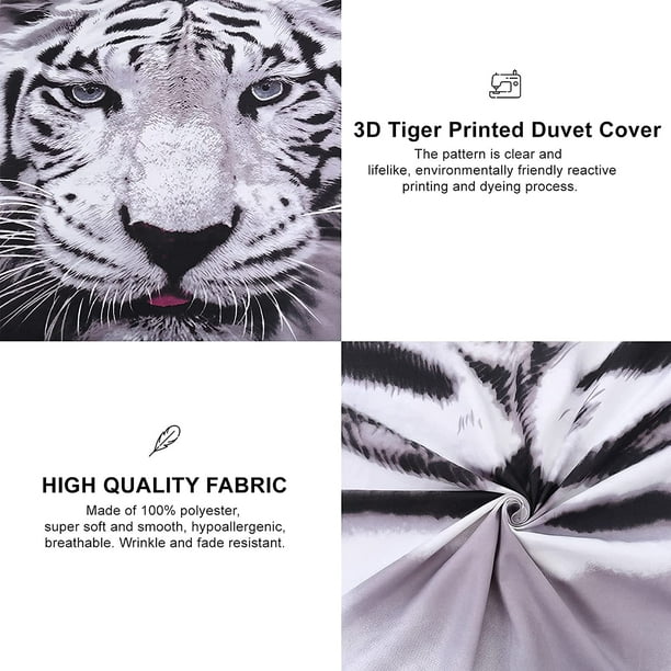VENESS ModèLe Animal de Tigre Blanc Couverture Douillette 150x200cm,  Couverture en Flanelle Douce pour garçons, Filles et Adultes, Couverture