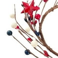 thumbnail image 5 of Patriotic 4th of July Berry Candle Rings Wreaths 4 Inch Center for Pillar Candle Holiday Decor,Spring Wreath,Wreath 花环, 5 of 7