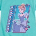 thumbnail image 3 of Disney Princess - Cinderella Anime - Youth Girls Fitted Short Sleeve T-Shirt, 3 of 5