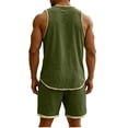 thumbnail image 3 of Favoffer Men 2 Piece Outfits Mens Short Sets Summer Casual Sleeveless Tops Elastic Waist Shorts Beach Vacation Travel, 3 of 8