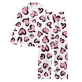 thumbnail image 2 of Hpapadks Pajama Set Women Valentine's Day Full Hearts Printed Loose Fit Long Sleeve Button Down Shirt Pant Set Womens Pjs Sets White XXXL, 2 of 5
