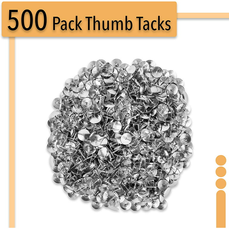 Mr. Pen - Thumb Tacks, Push Pins, 500 Pack, Silver