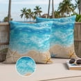 thumbnail image 2 of Summer Beach Outdoor Pillow Covers Pack of 2 Blue Ocean Wave Starfish Seaside Sand Scenery Waterproof Throw Pillow Covers Decorative Cushion Cases for Patio Garden Tent Balcony Couch 20x20 inch, 2 of 9