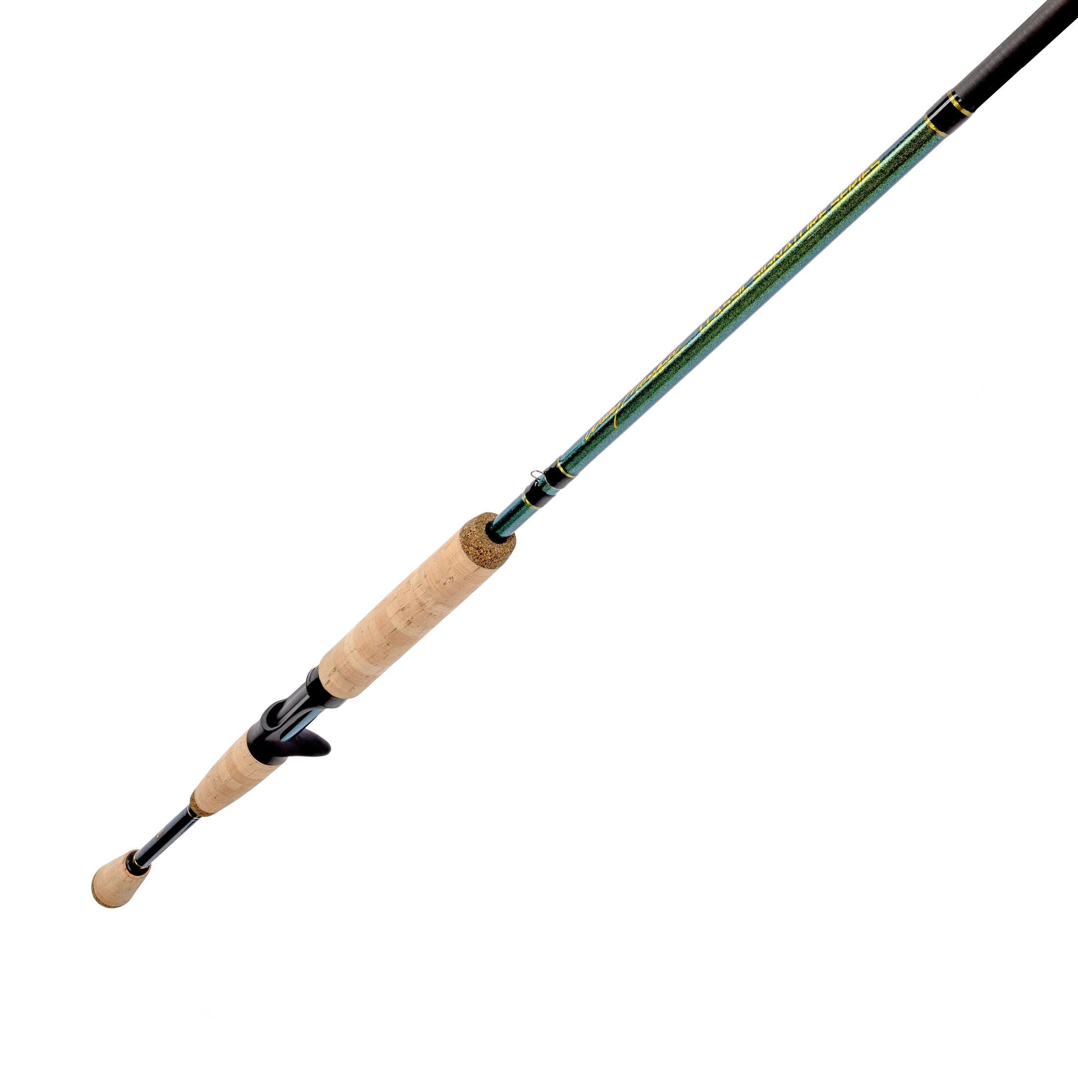 Lew''s Wally Marshall Classic Signature Casting Fishing Rod, 5-Foot 6-Inch 1-Piece IM8 Graphite Rod, Medium-Light Power, Moderate Action, Stainless Steel Guides, Cork Split-Grip, Black/Green