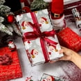 thumbnail image 5 of Christmas Wrapping Paper Roll - 17IN X 33FT - Silver Gift Wrap Paper Featuring Santa Claus Snowflake HO Reversible Gold Merry Christmas for Kids, Holiday, New Year, 5 of 13