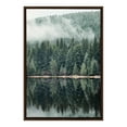 thumbnail image 3 of Kate and Laurel Sylvie Evergreen Reflections Framed Canvas Wall Art by Emiko and Mark Franzen of F2Images, 23x33 Brown, Natural Mountain Tree Landscape Art for Wall Decor, 3 of 7