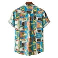 thumbnail image 4 of Palato Mens T Shirts,Men Hawaiian Short Sleeve Beach Shirt Printed Summer Casual Button Down Shirts, 4 of 9