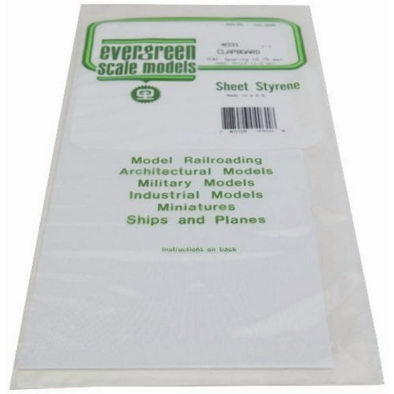 Evergreen Scale Models Clapboard .030 Spacing EVG4031 Plastic Building Supplies