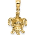 thumbnail image 4 of 14K Two-Tone Gold Turtle Charm (20 X 12) Made In United States k4880, 4 of 6