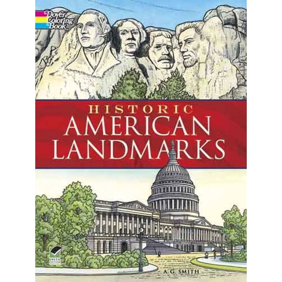 Dover American History Coloring Books Historic American Landmarks Coloring Book, (Paperback)