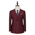 thumbnail image 2 of 2023 Fashion  Men‘s Casual Boutique Slim Double Breasted Solid Color Business Wedding Suit Blazers Dress Jacket Coat, 2 of 7