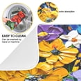 thumbnail image 2 of Dish Drying Mat Kitchen Counter Whimsical Flowers Dishes Drainer Pad Absorbent Microfiber Reversible 16"x18", 2 of 7