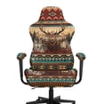 thumbnail image 3 of Whosucclay Aztec Tribe Deer Wolf Print 4 Pcs Gaming Chair Cover with 2 Pcs Armrest Slipcover, Stretchable Elastic Fit Cat Scratch Proof Gaming Chair Seat Cover Decor for Home, Studio, 3 of 8