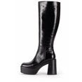 thumbnail image 2 of Jeffrey Campbell The-Band Black Squared Toe Block Heel Zipper Knee High Boots (Black, 9), 2 of 5