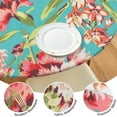 thumbnail image 4 of Round Fitted Tablecloth with Elastic Edges Fits 36"-44" Round Tables Pioneer Colorful Floral Waterproof Table Cover Washable Indoor and Outdoor for Party Kitchen Dinner Banquet Patio Picnic, 4 of 7