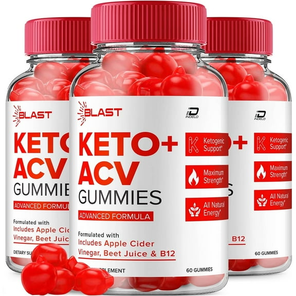 Blast Keto ACV Gummies Supplement – Blast ACV Gummy Apple Cider Vinegar 1000MG, 3 Pack, 180 Gummies