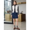 thumbnail image 5 of INSPIRE CHIC Women's Washed Denim Button Sleeveless Vest Jacket with Pockets White S, 5 of 8