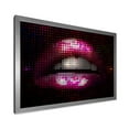 thumbnail image 2 of Designart 'Detail Of Pixellated Pink Woman Lips' Modern Framed Art Print, 2 of 4