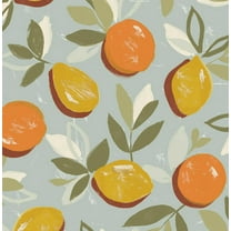 NextWall Orange Tea Fruit Toss Peel and Stick Wallpaper