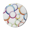thumbnail image 1 of Geometric Mouse Pad for Computers, Abstract Chained Colorful Bubbles and Circles Round Patterns Contemporary Artwork, Round Non-Slip Thick Rubber Modern Mousepad, 8" Round, Multicolor, by Ambesonne, 1 of 2