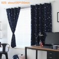thumbnail image 1 of Tratamientos de ventana Cortinas de pantalla Polyester Drafes Sombreado Estrellas de la sala Dormitorio Sala de estar con 4 ganchos, 1 of 9