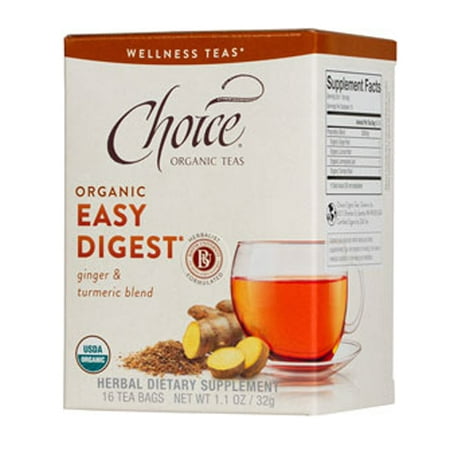 Choice Organic Teas - Easy Organic Digest Thé - 16 Sacs - cas de 6