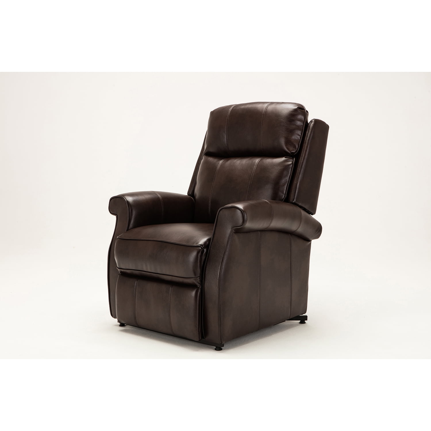 Kepooman Traditional Leather Lift Chair, Leather Upholstered Lift Chair with Soft Upholstery and Solid Base for Seniors, Modern Power Recliner Single Sofa with High Back for Living Room Bedroom, Brown